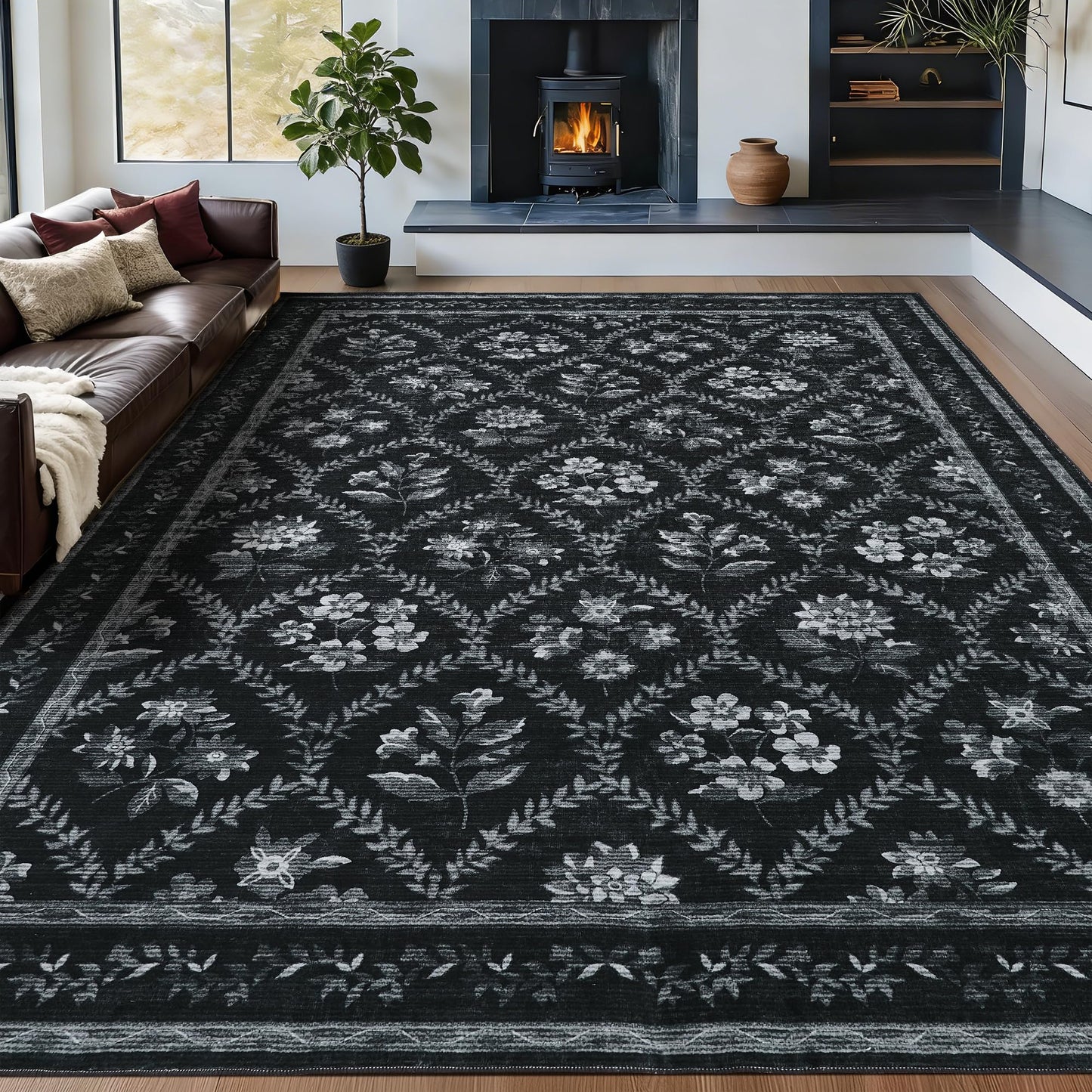 Floral Living Room Rug