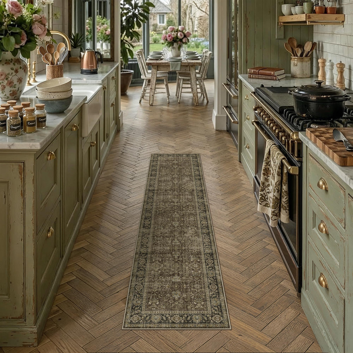 Dark Brown Vintage Rug