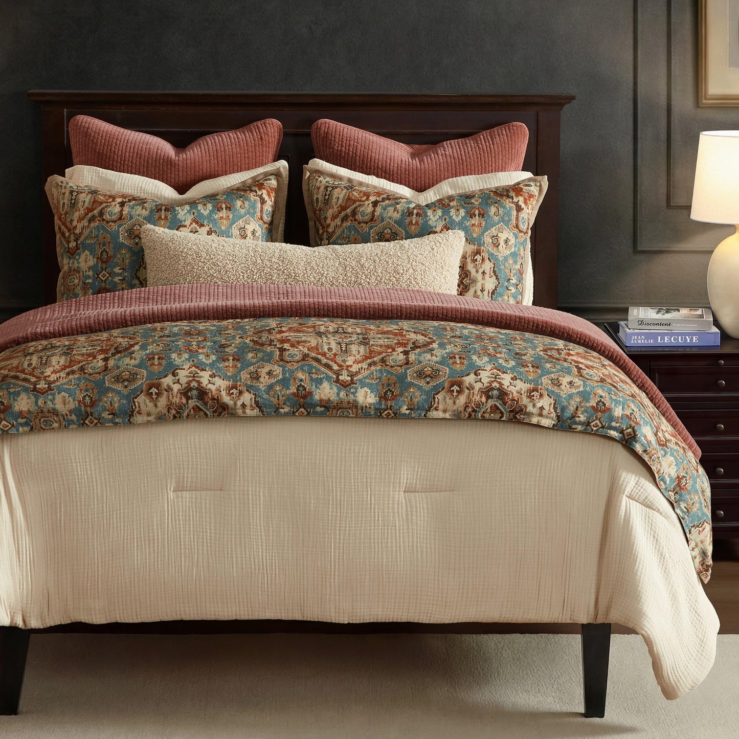 Victoria 3 Piece Duvet Cover Set with Pillow Shams