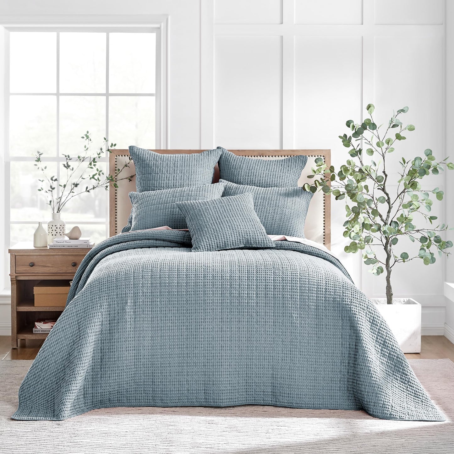 Levtex Home Mills Waffle King/Cal King Quilt Set (106x92in) with 2 Pillow Shams