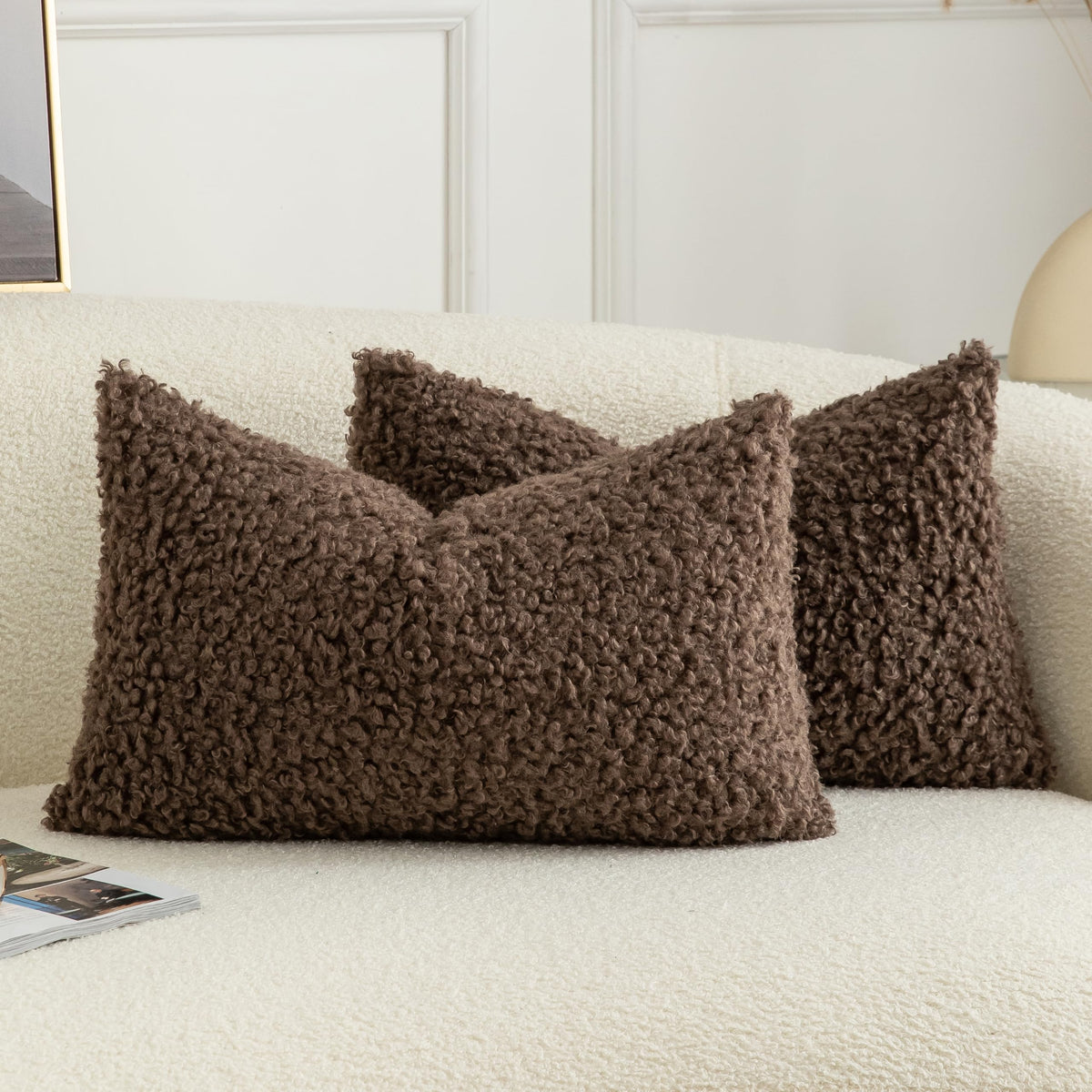 Pack of 2 Curly Teddy Wool Faux Fur