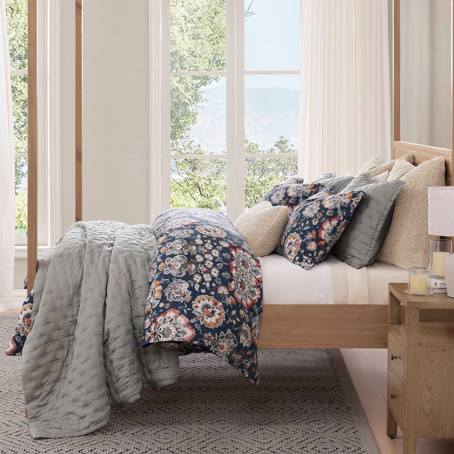 Victoria 3 Piece Duvet Cover Set with Pillow Shams