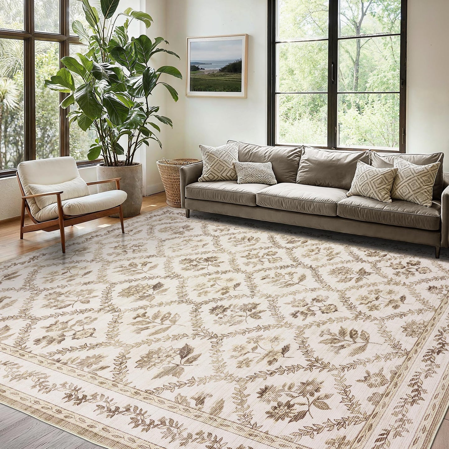 Floral Living Room Rug