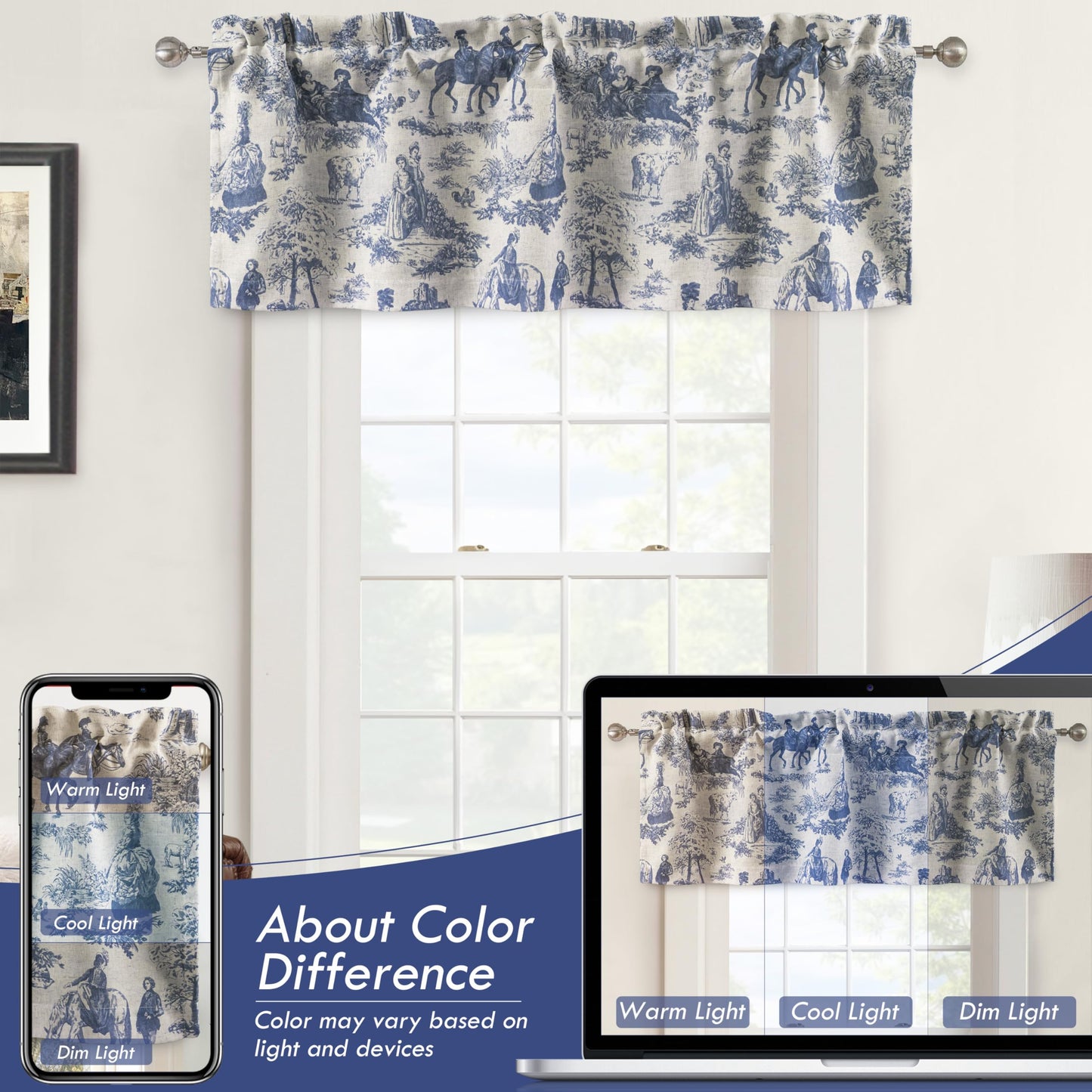 Linen Blackout Valance Window Curtain