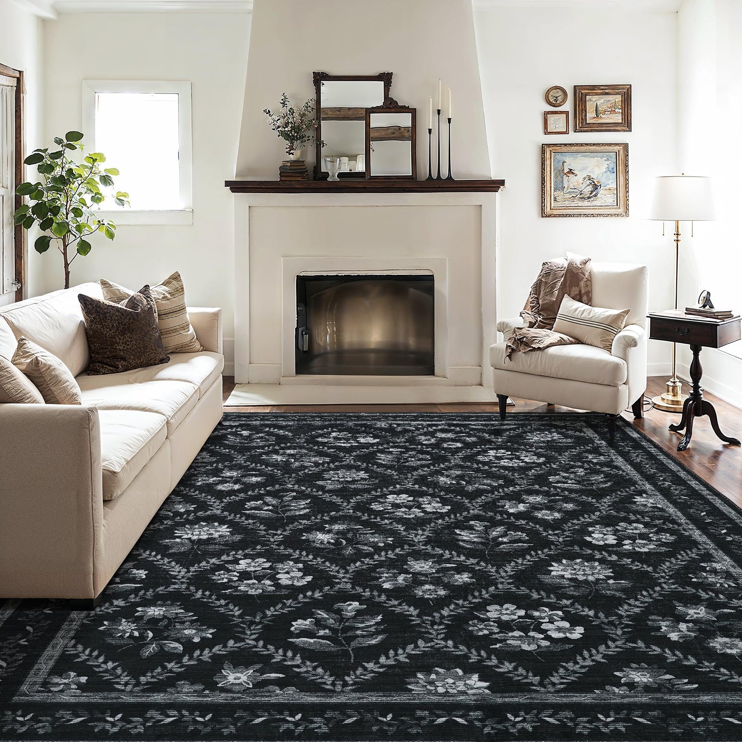 Floral Living Room Rug