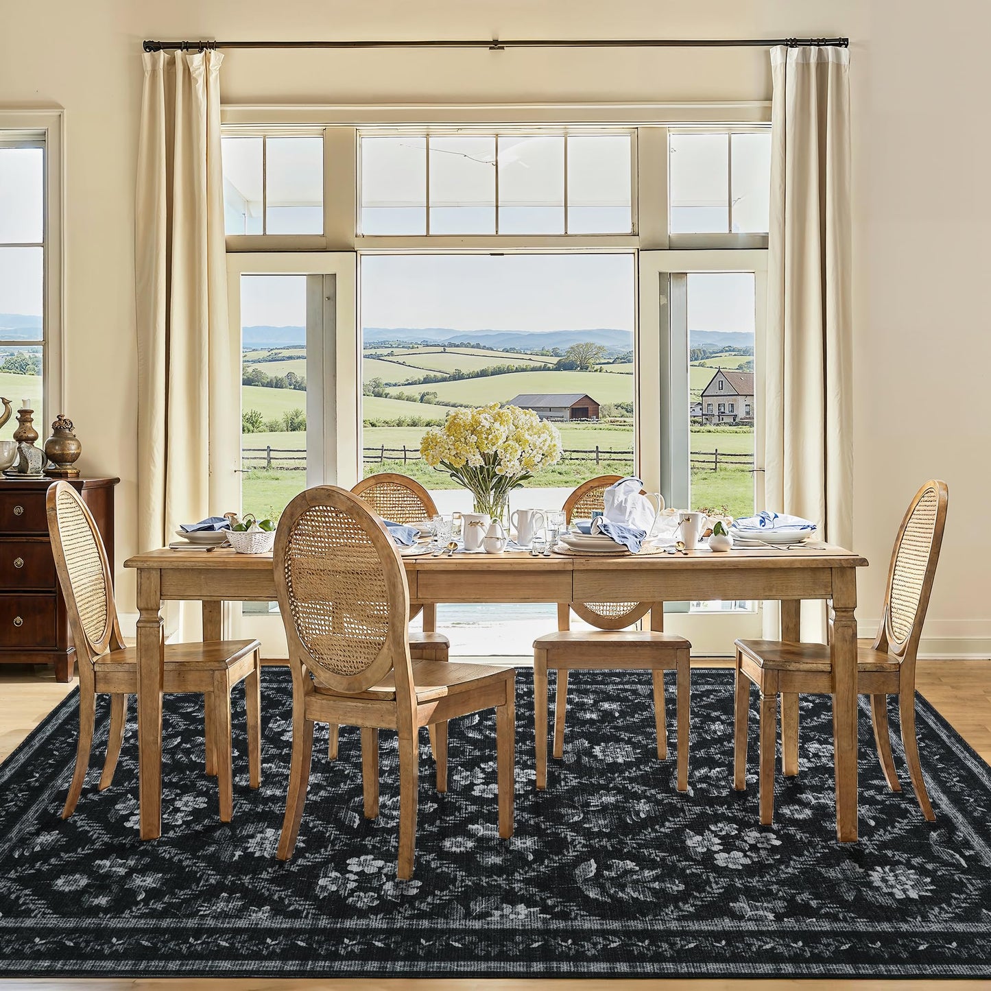 Floral Living Room Rug