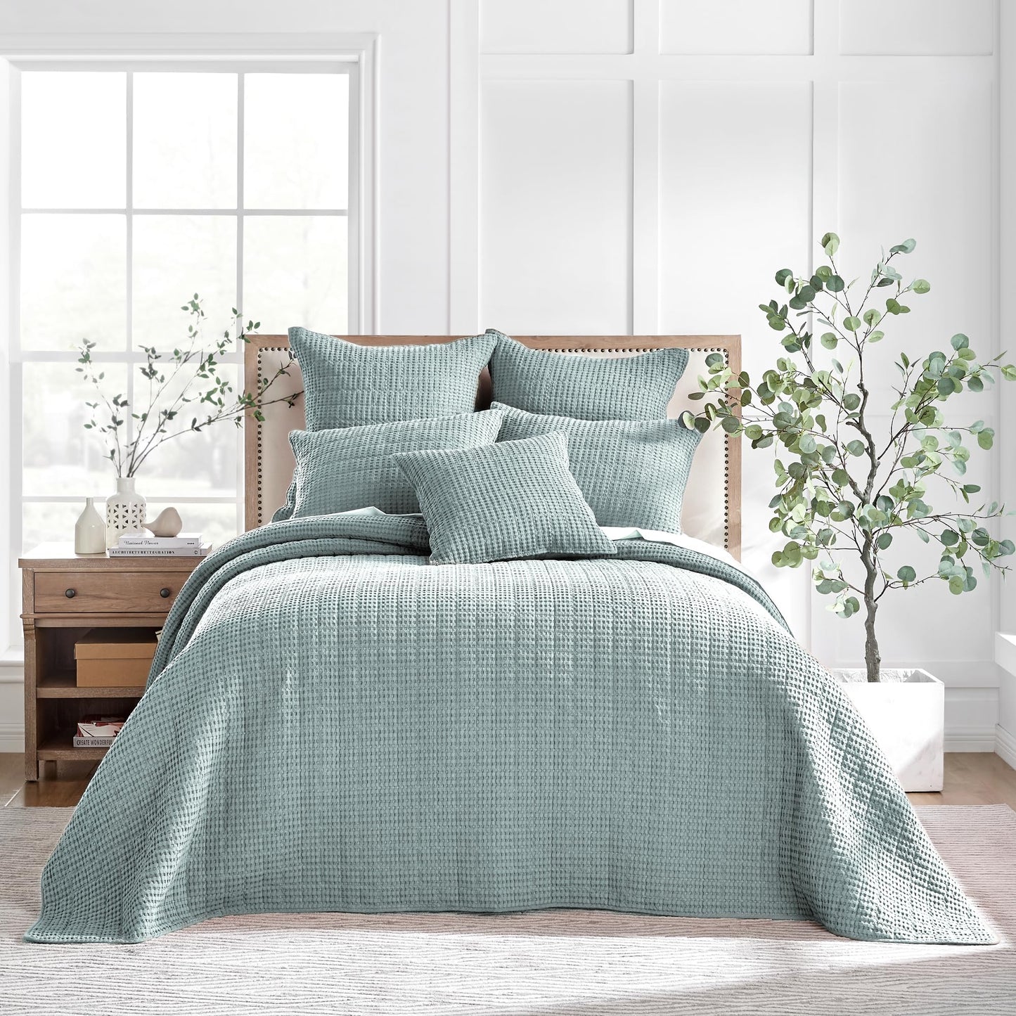 Levtex Home Mills Waffle King/Cal King Quilt Set (106x92in) with 2 Pillow Shams