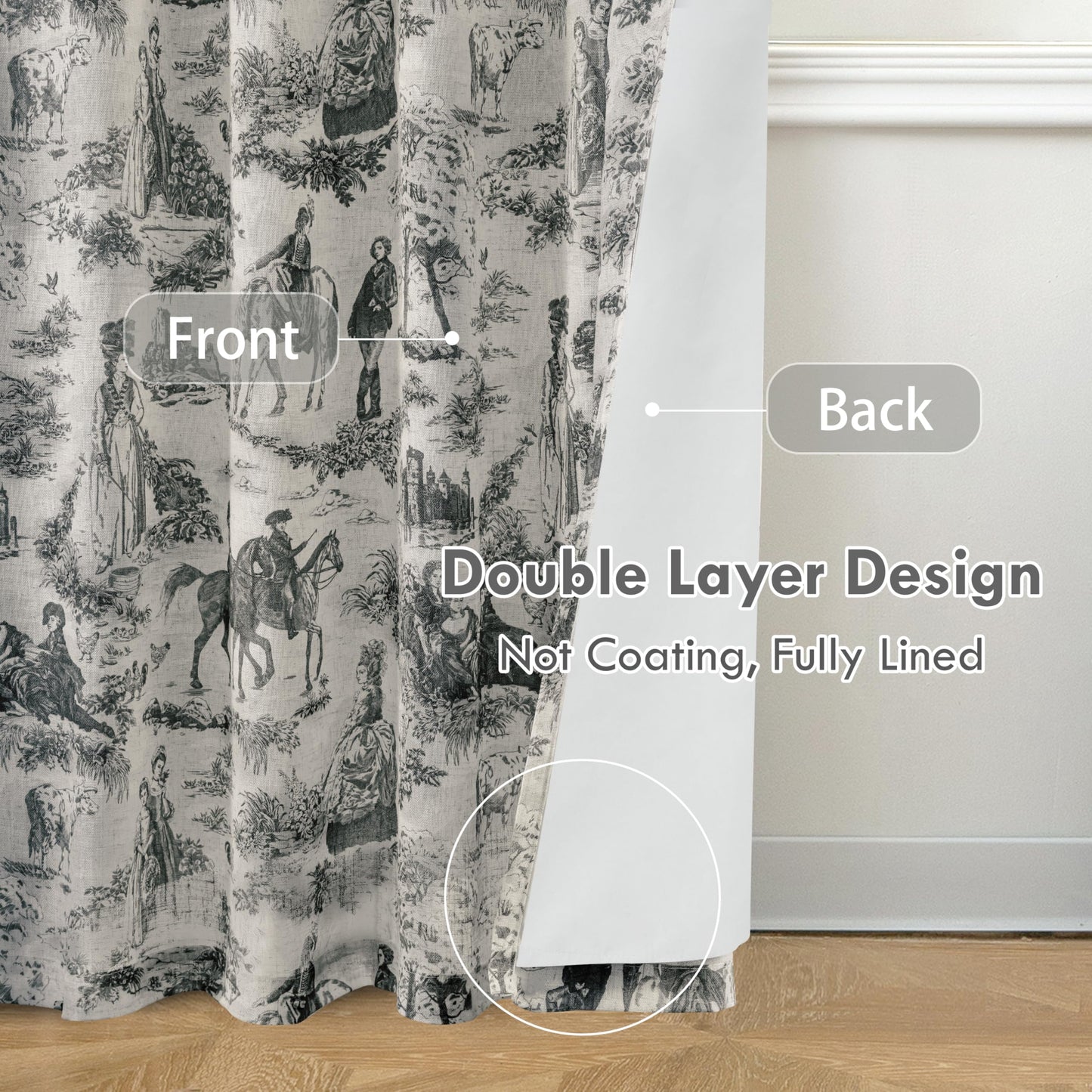 Linen Blackout Valance Window Curtain