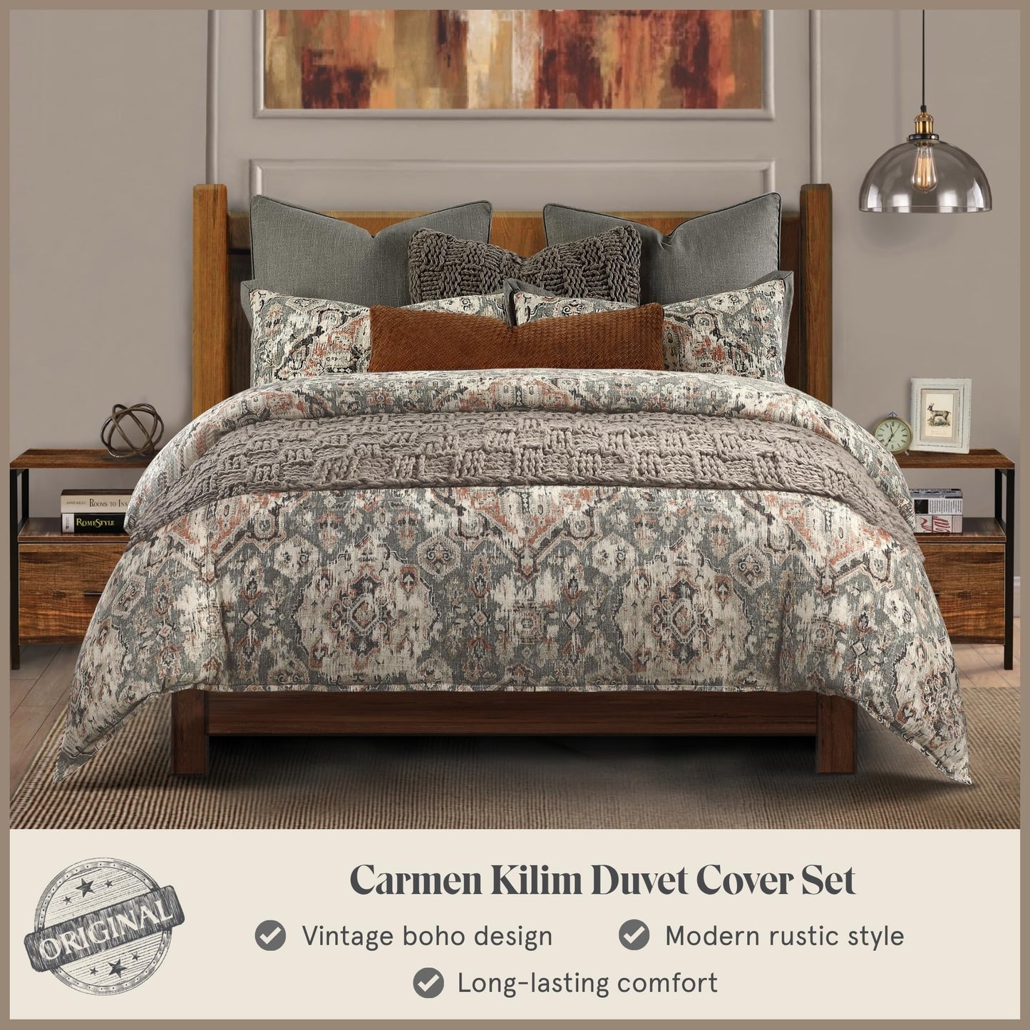 Victoria 3 Piece Duvet Cover Set with Pillow Shams