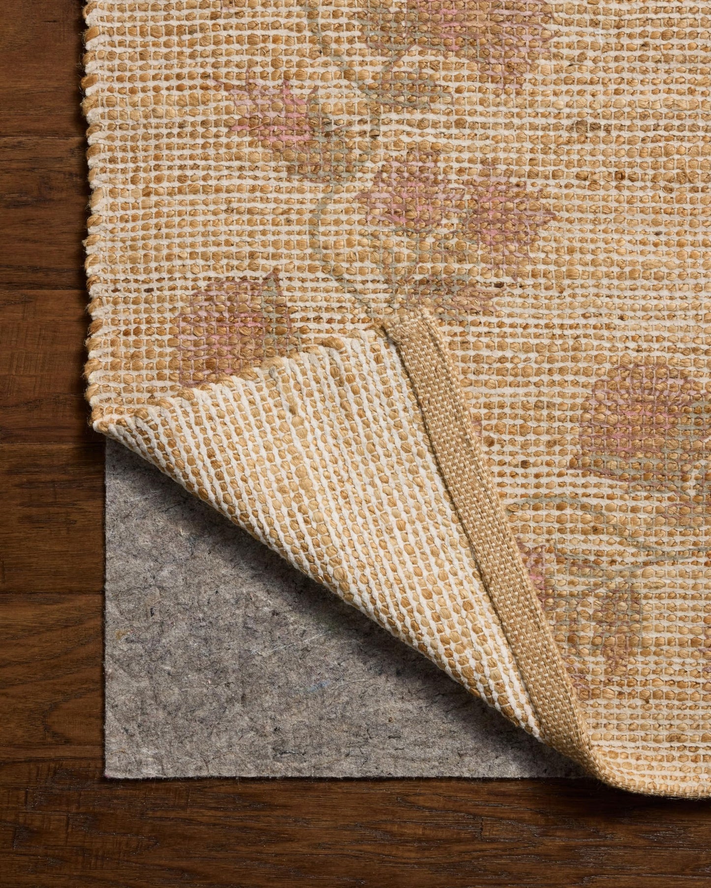 Loloi Chris Loves Julia Rue Collection Wheat/Sage Jute Neutral Floral Rug