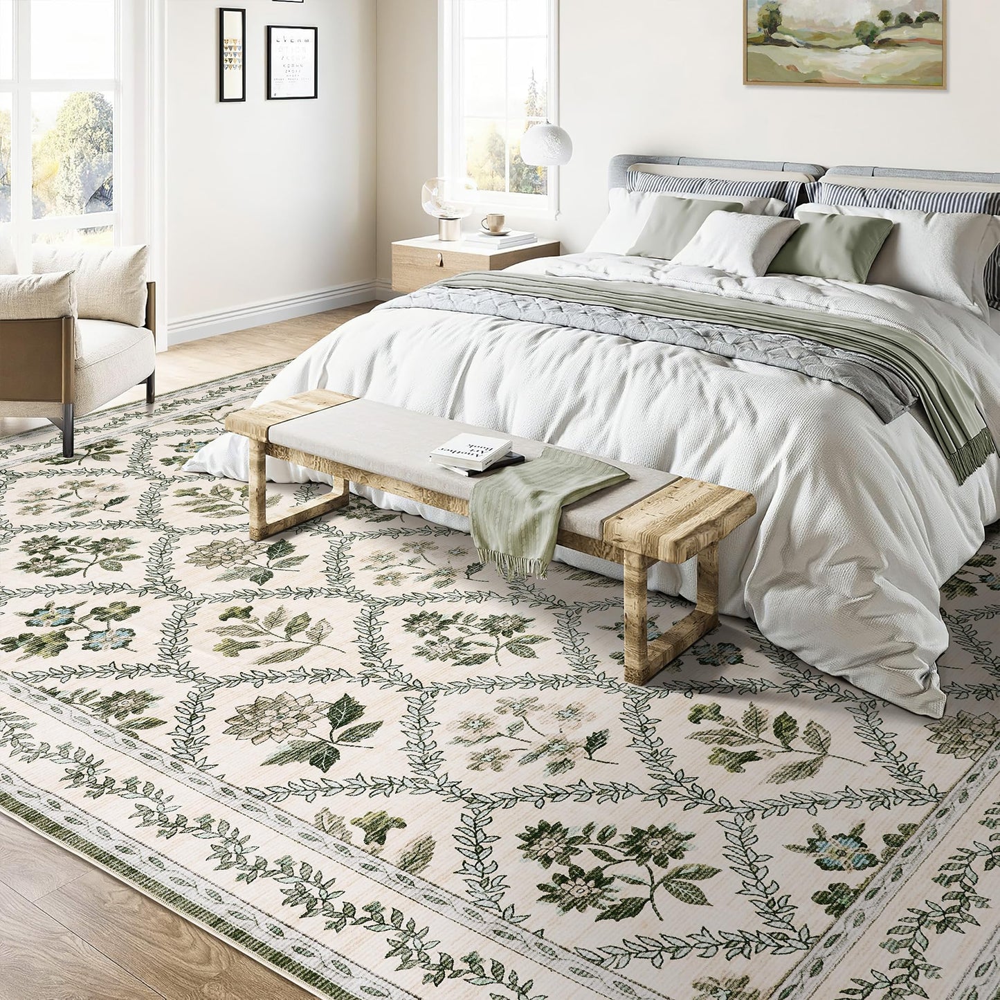 Floral Living Room Rug