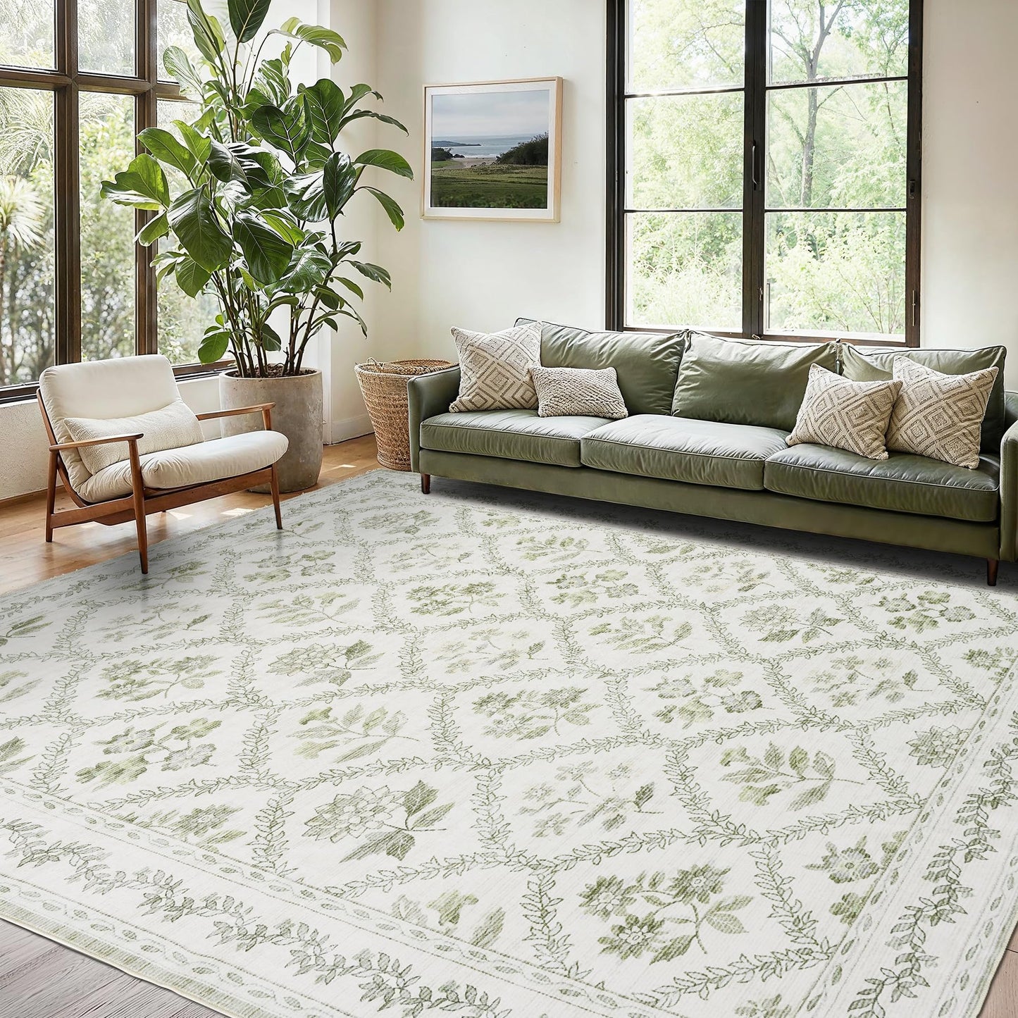 Floral Living Room Rug