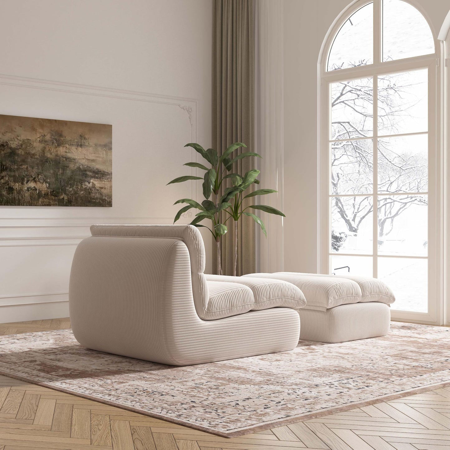 Cozy Comfy Bean Bag Chair with Ottoman