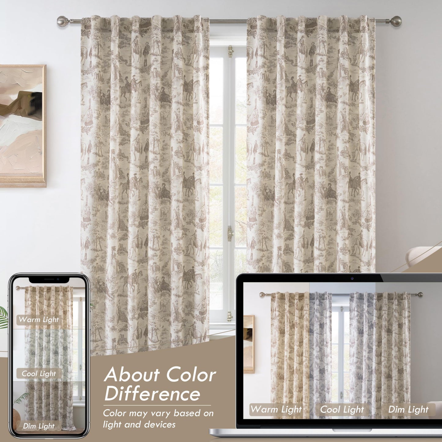 Linen Blackout Valance Window Curtain