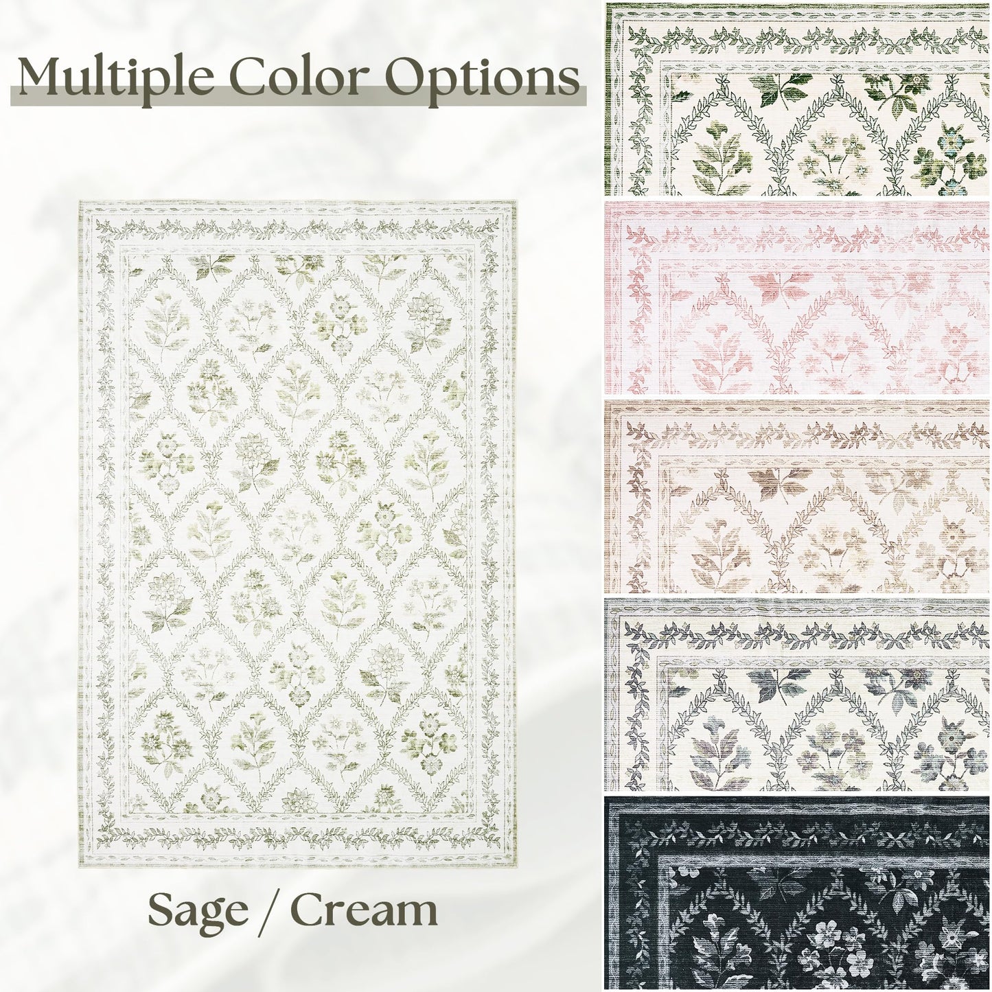 Floral Living Room Rug