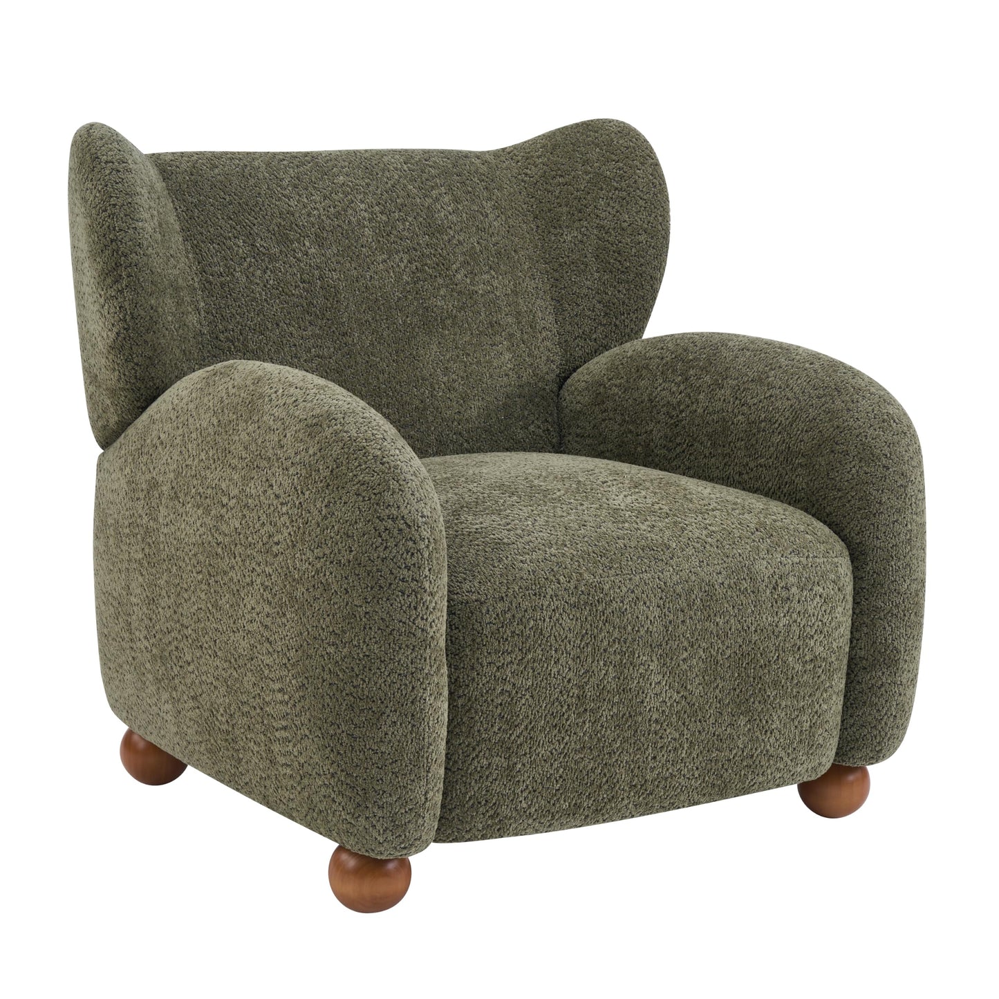 Aiden Boucle Wingback Accent Chair