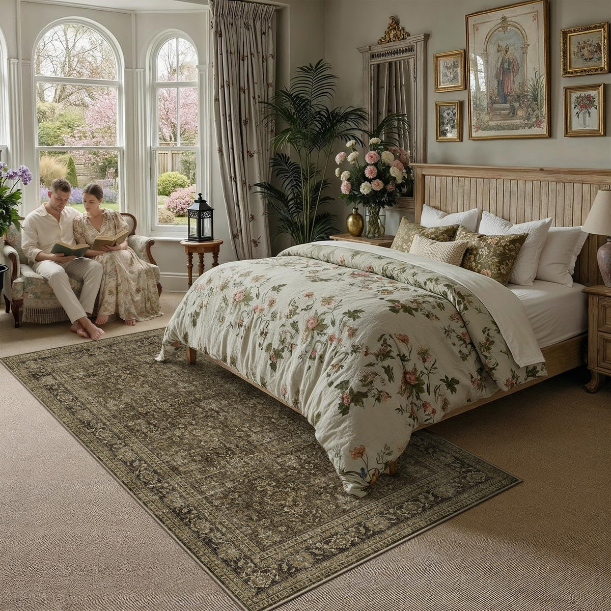 Dark Brown Vintage Rug