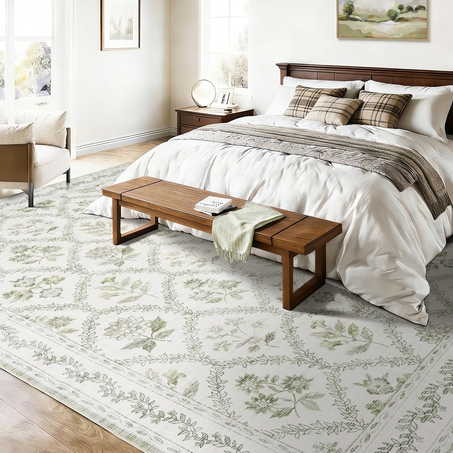 Floral Living Room Rug