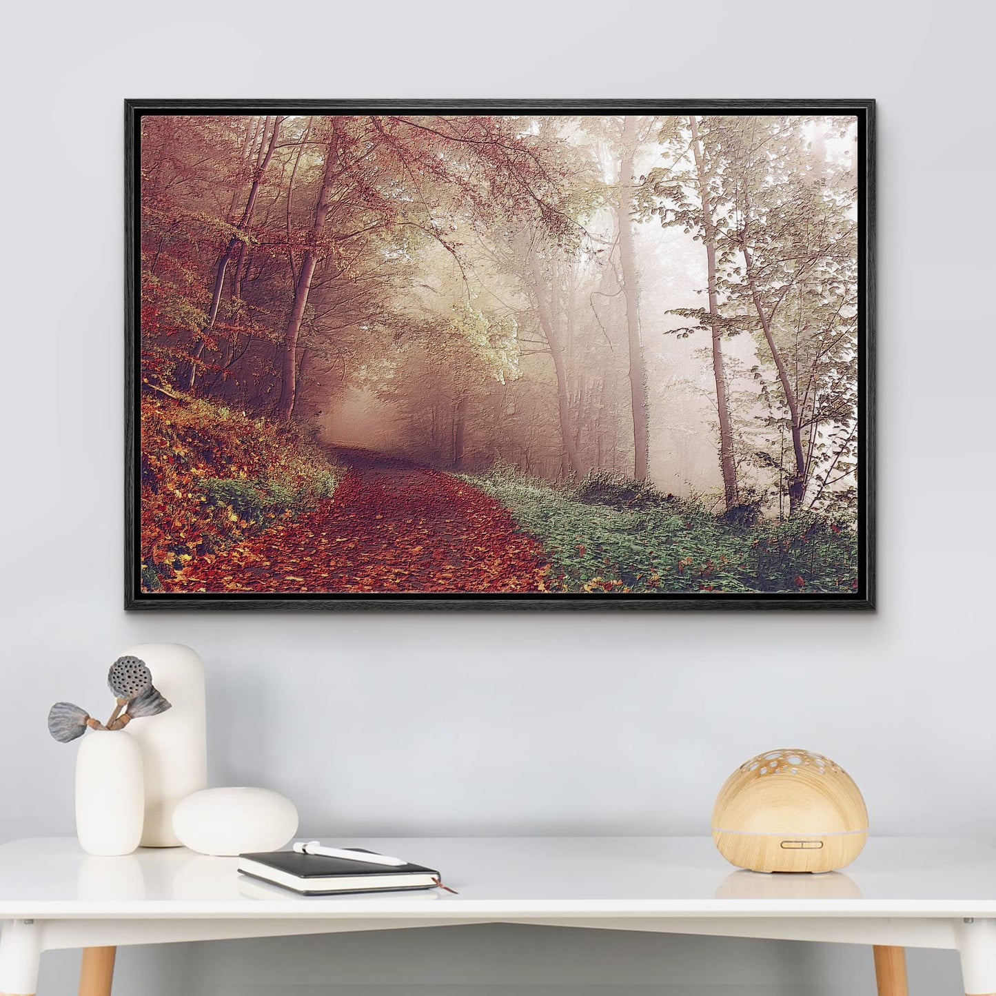 26 Fall Framed Canvas Wall Print