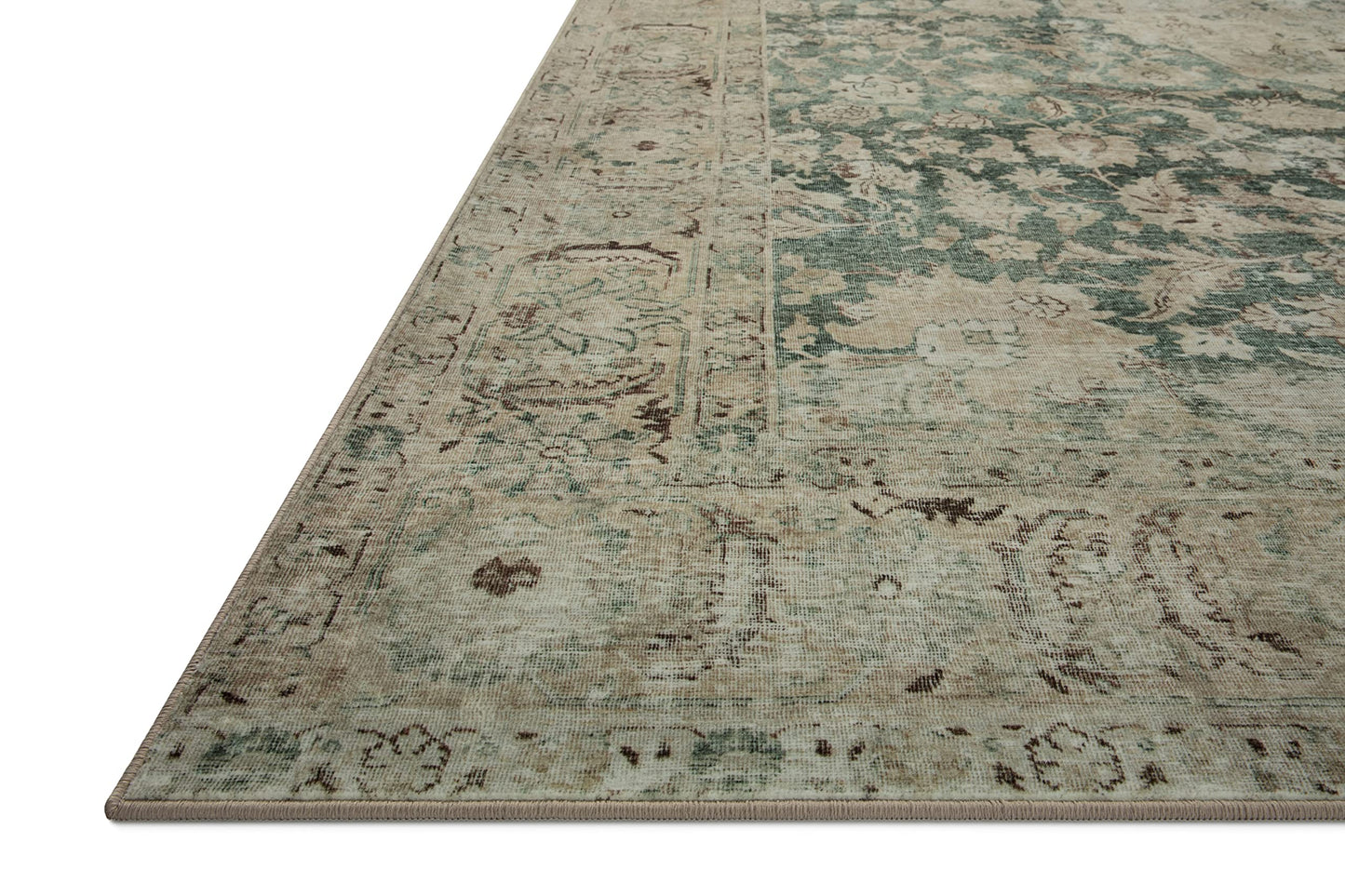 Loloi Magnolia Home by Joanna Gaines Sinclair Collection SIN-01 Pebble/Taupe 7'-6" x 9'-6", .25" Pile Height, Machine Washable, Area Rug