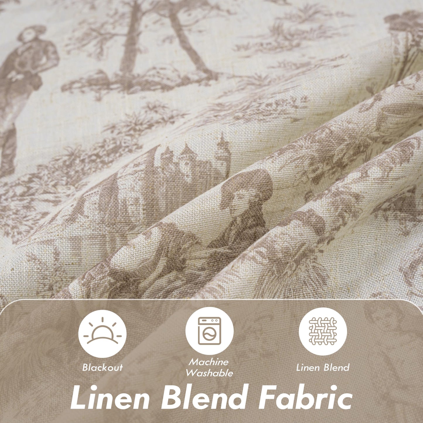 Linen Blackout Valance Window Curtain