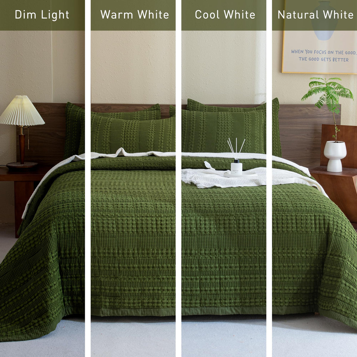 Oversized Waffle Weave Lightweight Coverlets_3 Pieces