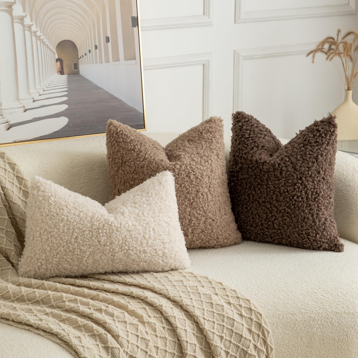Pack of 2 Curly Teddy Wool Faux Fur