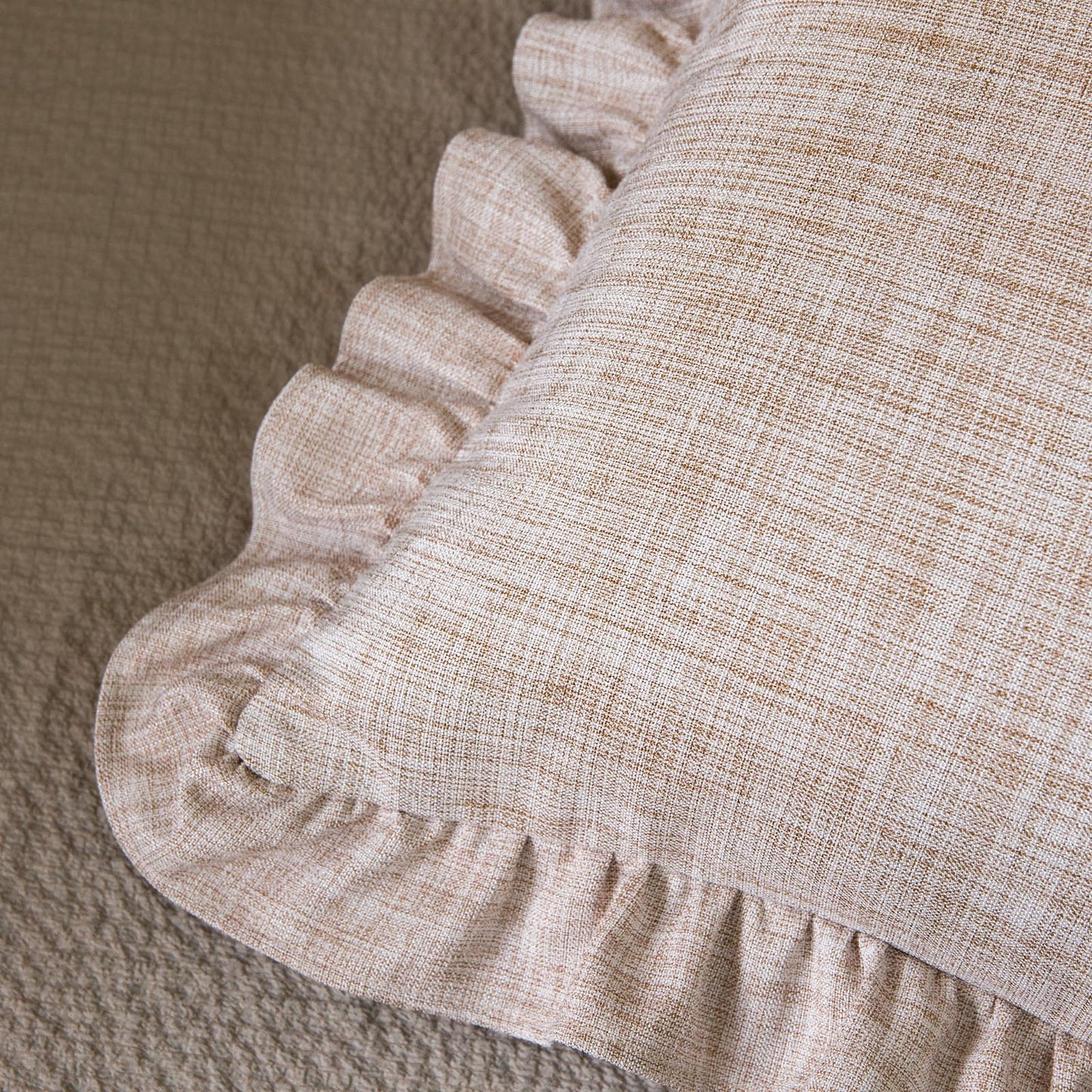 Rustic Classic Linen Style Throw Pillow Covers Set of 2