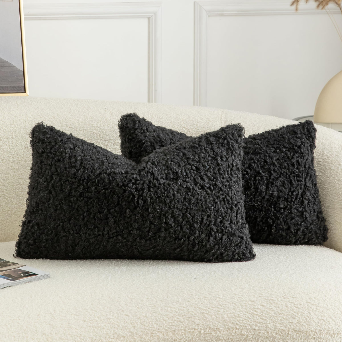 Pack of 2 Curly Teddy Wool Faux Fur