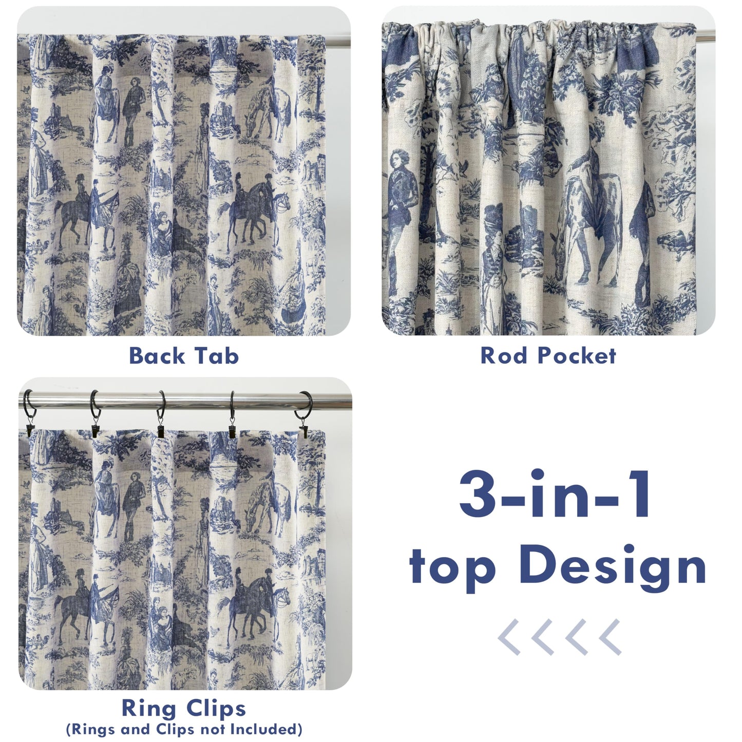 Linen Blackout Valance Window Curtain