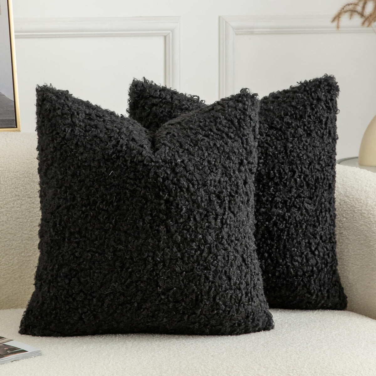 Pack of 2 Curly Teddy Wool Faux Fur