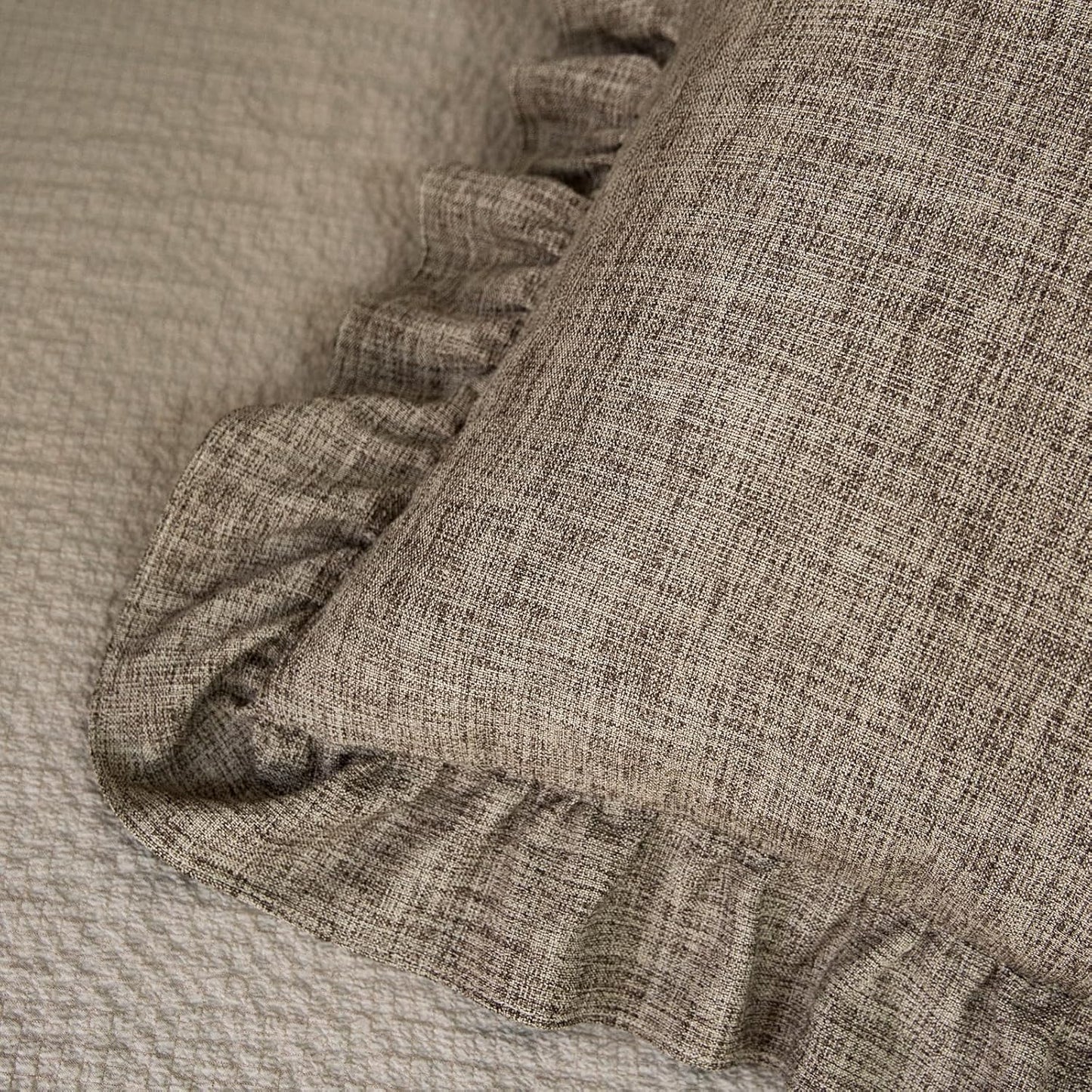 Rustic Classic Linen Style Throw Pillow Covers Set of 2