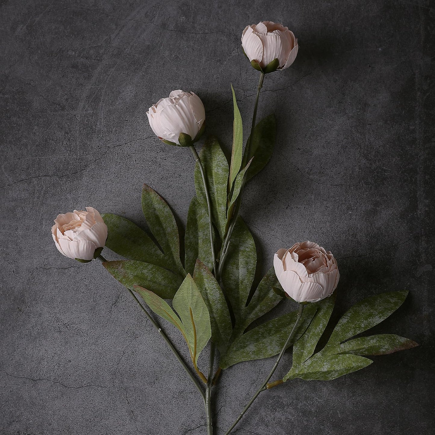 6 Pcs Faux Silk Peony Artificial Flowers 27" Stems