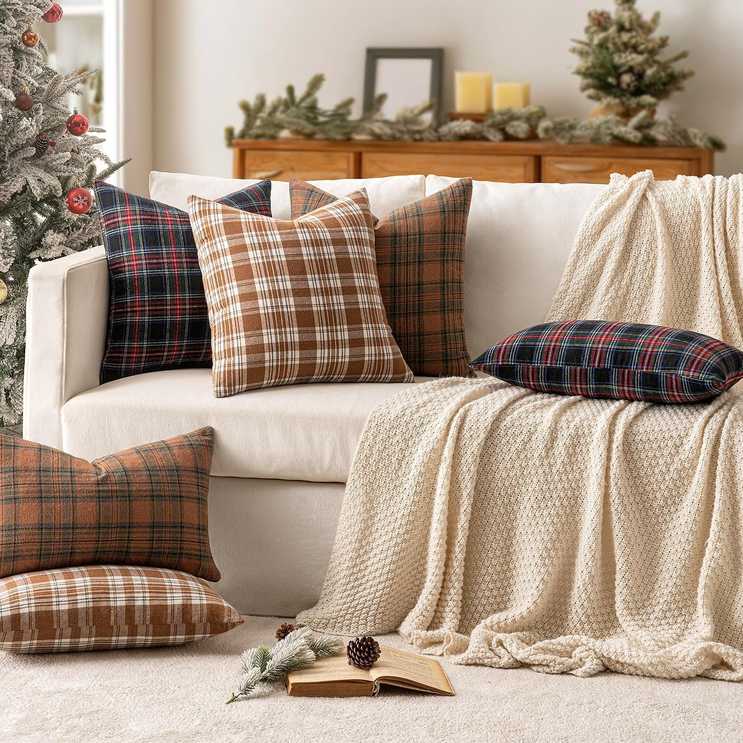 Fall Plaid Pillow Covers
