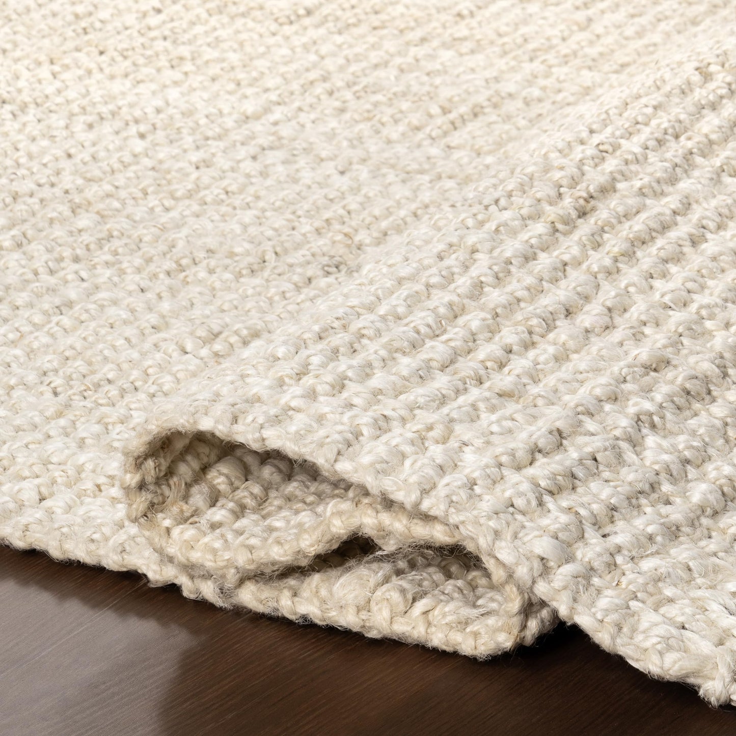 Chocolate Solid Flatweave Area Rug, 5' x 8'