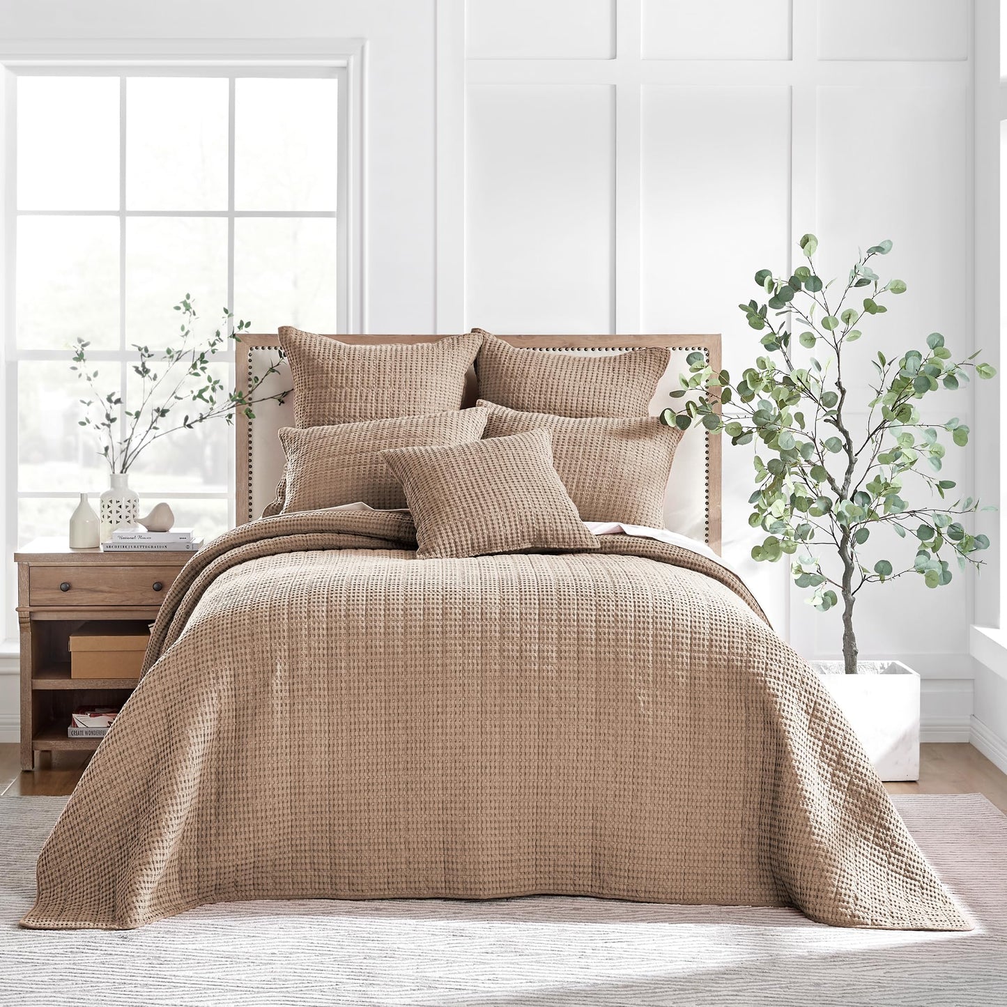 Levtex Home Mills Waffle King/Cal King Quilt Set (106x92in) with 2 Pillow Shams