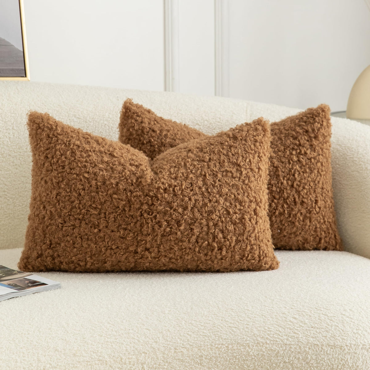 Pack of 2 Curly Teddy Wool Faux Fur