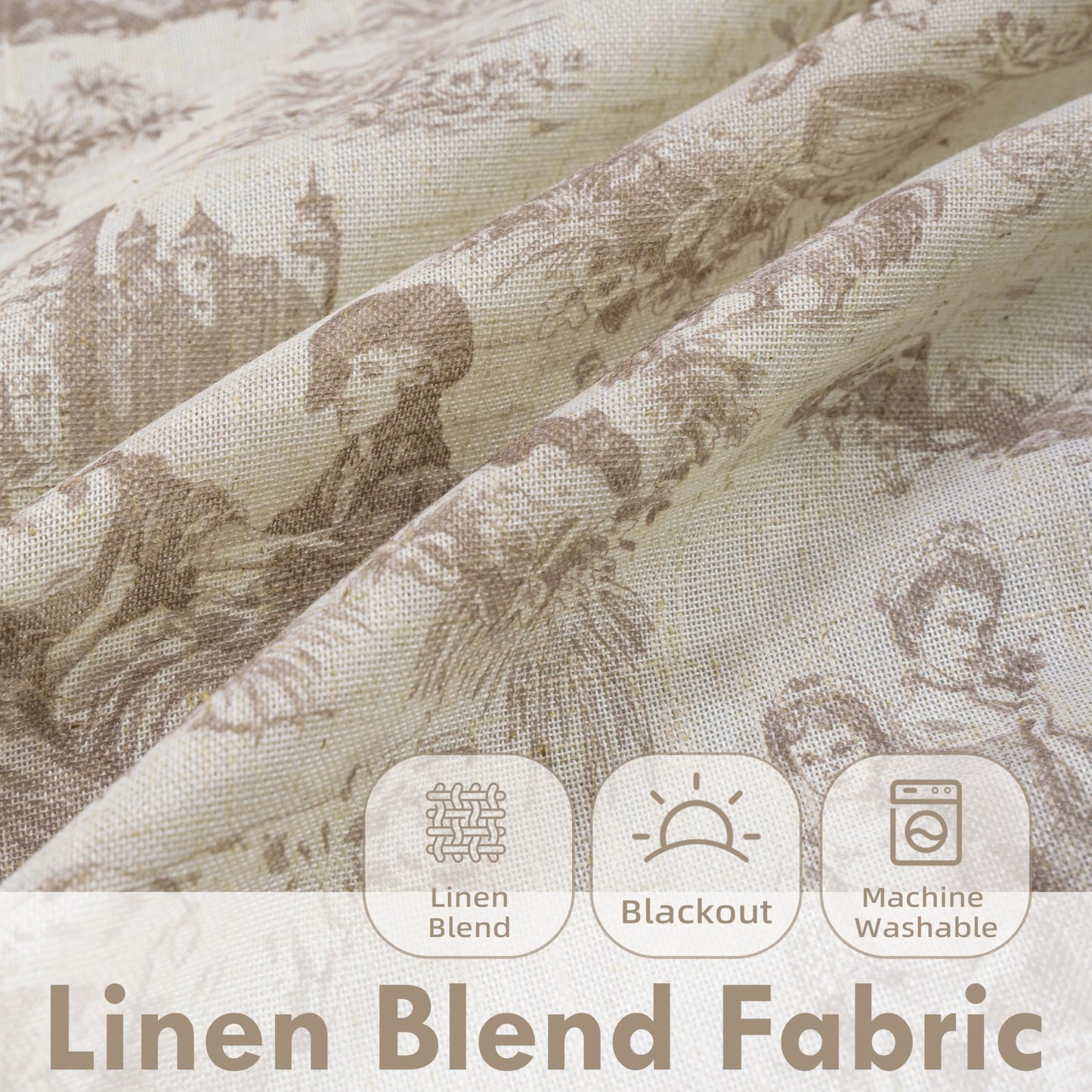 Linen Blackout Valance Window Curtain