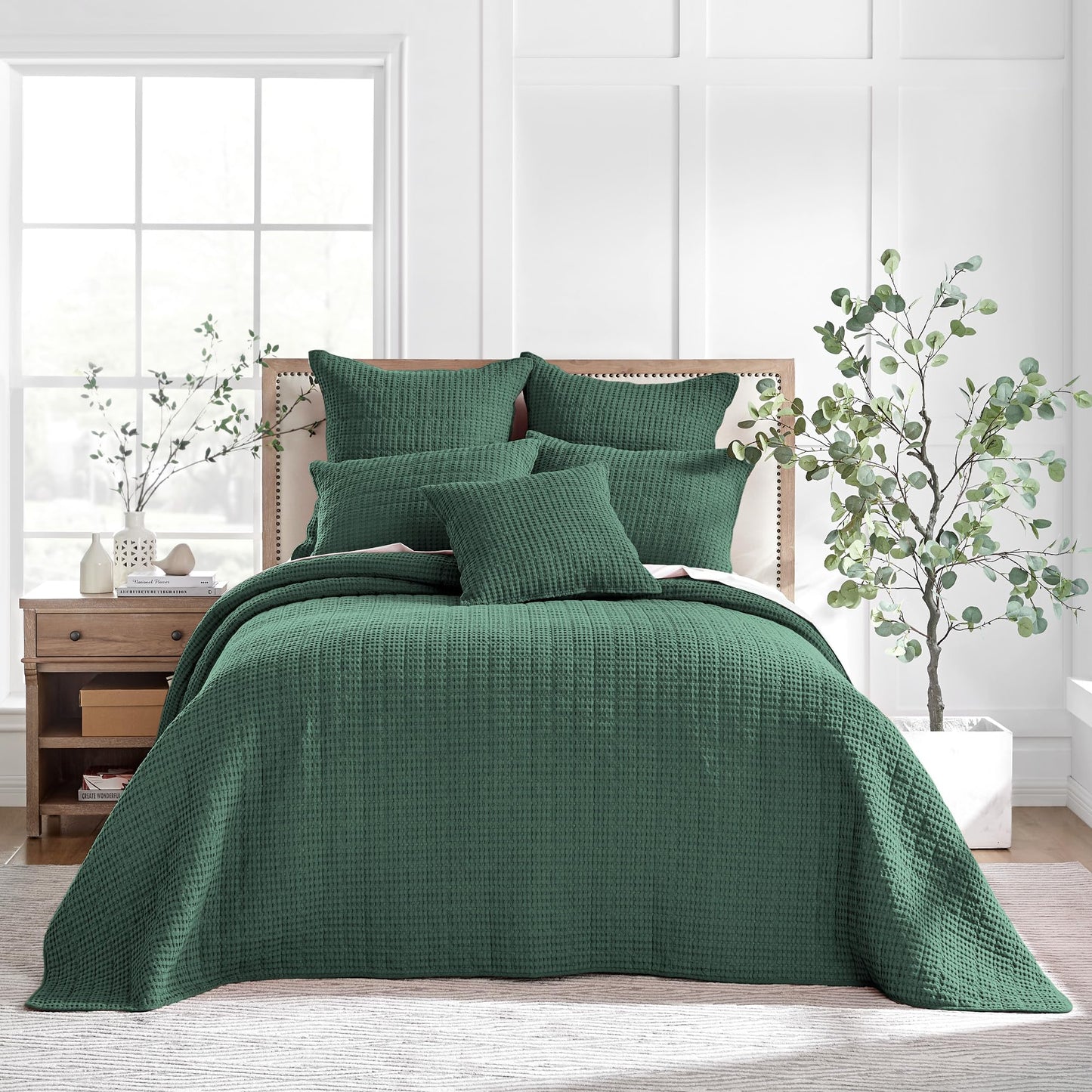 Levtex Home Mills Waffle King/Cal King Quilt Set (106x92in) with 2 Pillow Shams