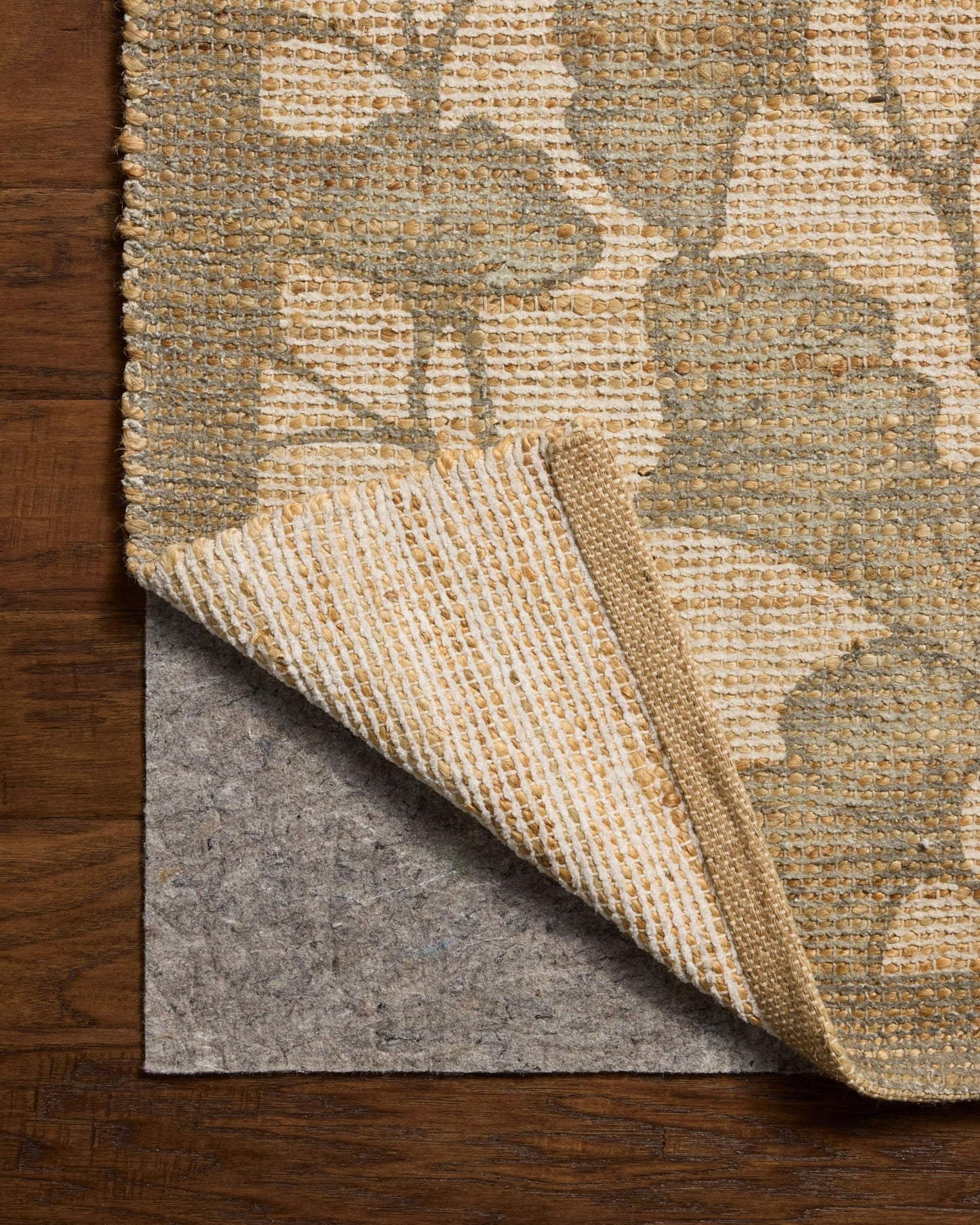 Loloi Chris Loves Julia Rue Collection Wheat/Sage Jute Neutral Floral Rug