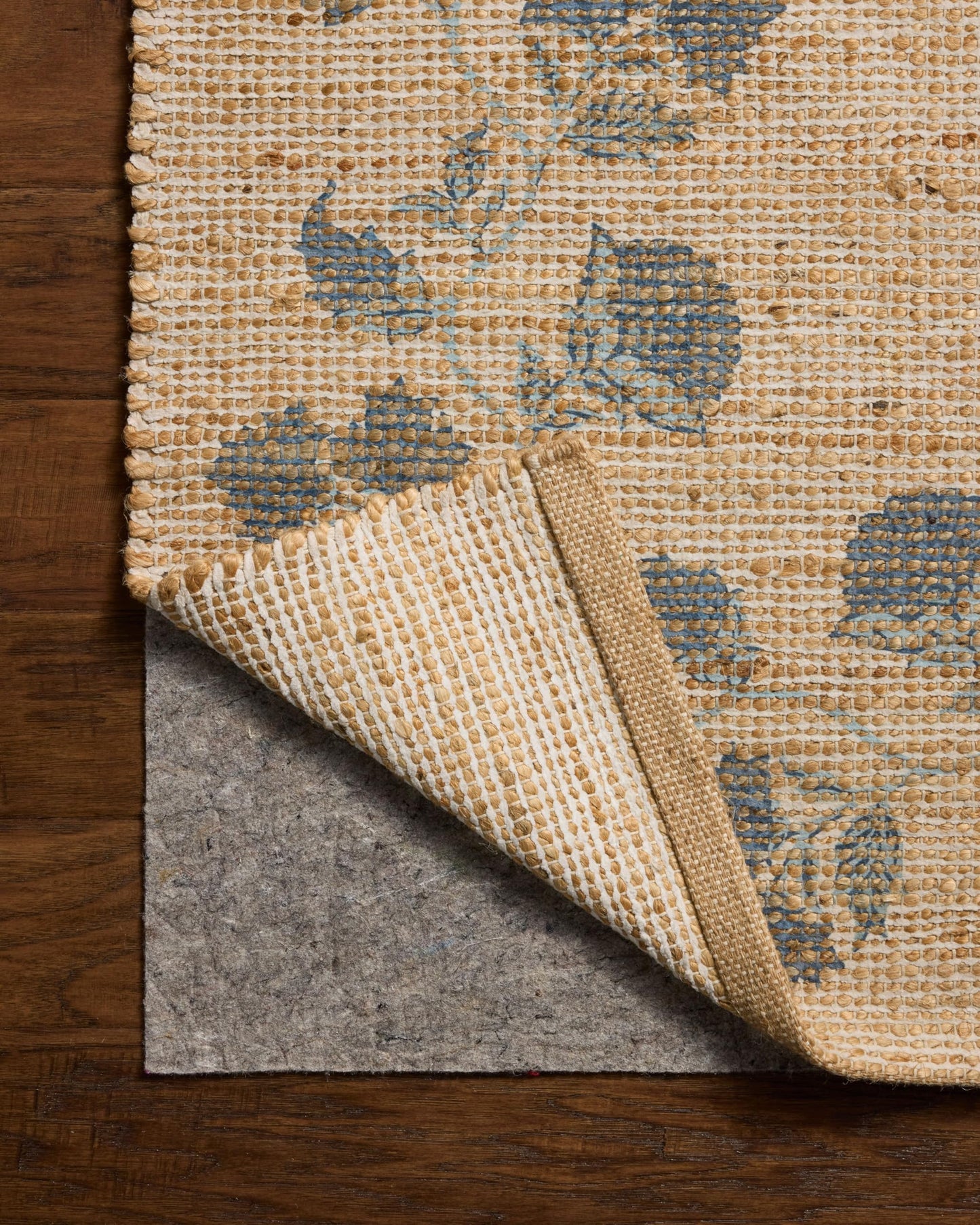 Loloi Chris Loves Julia Rue Collection Wheat/Sage Jute Neutral Floral Rug