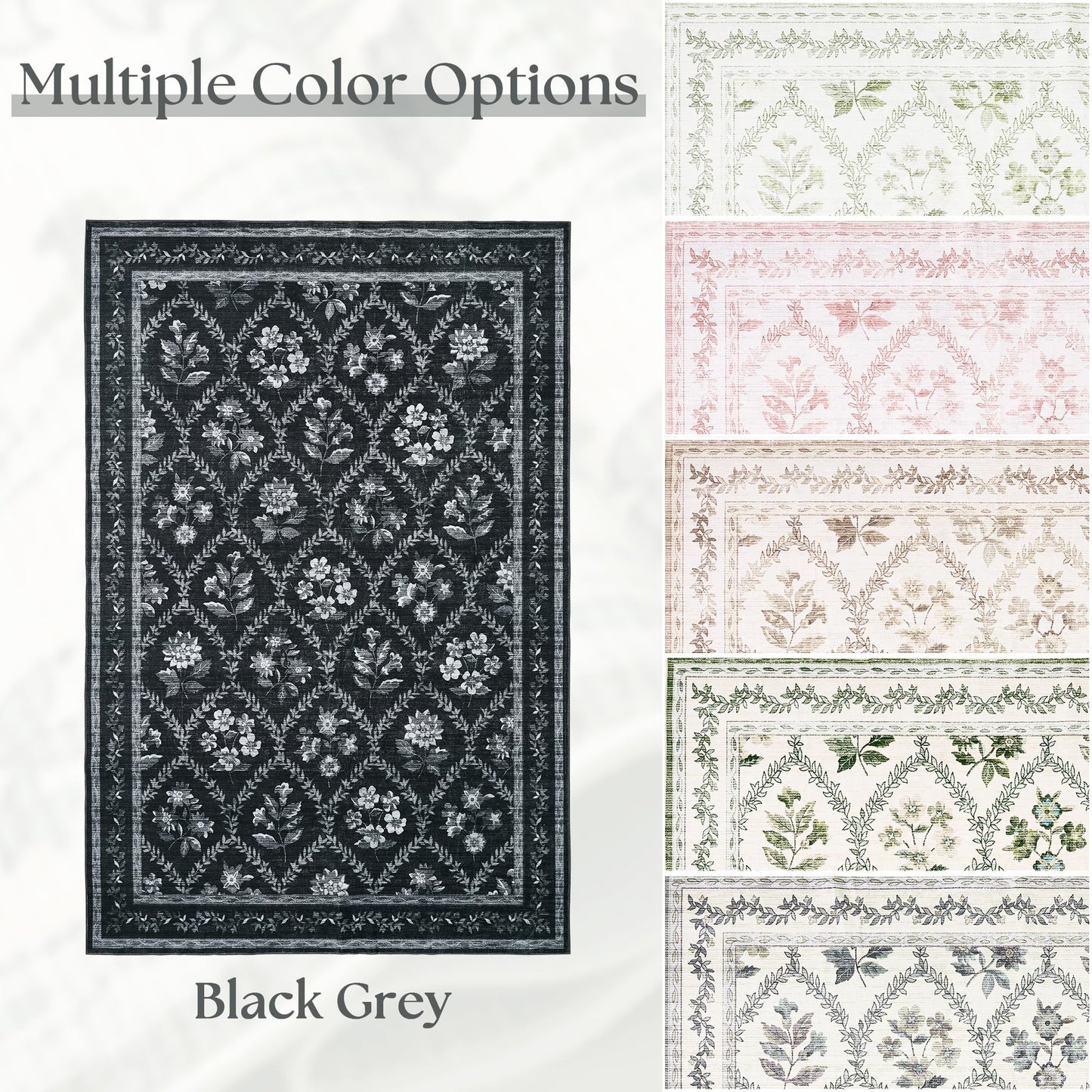 Floral Living Room Rug