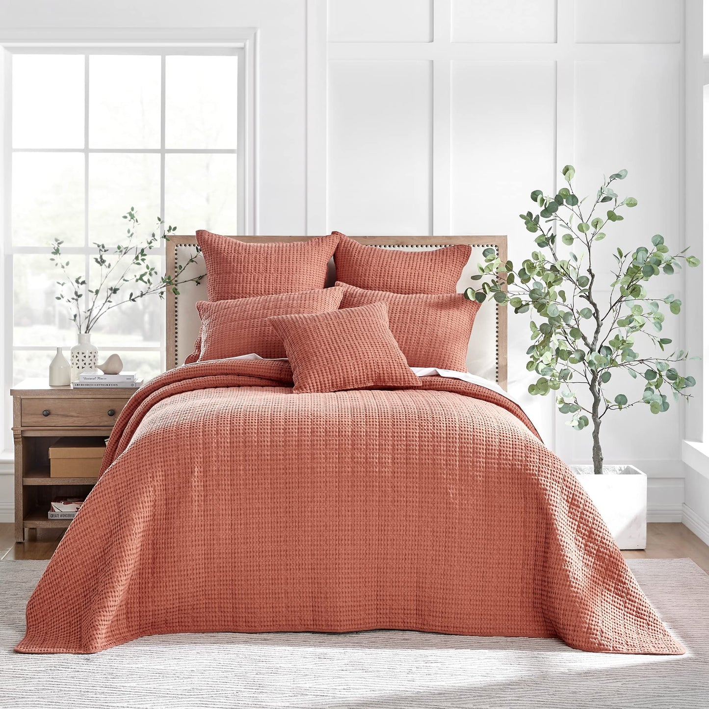 Levtex Home Mills Waffle King/Cal King Quilt Set (106x92in) with 2 Pillow Shams