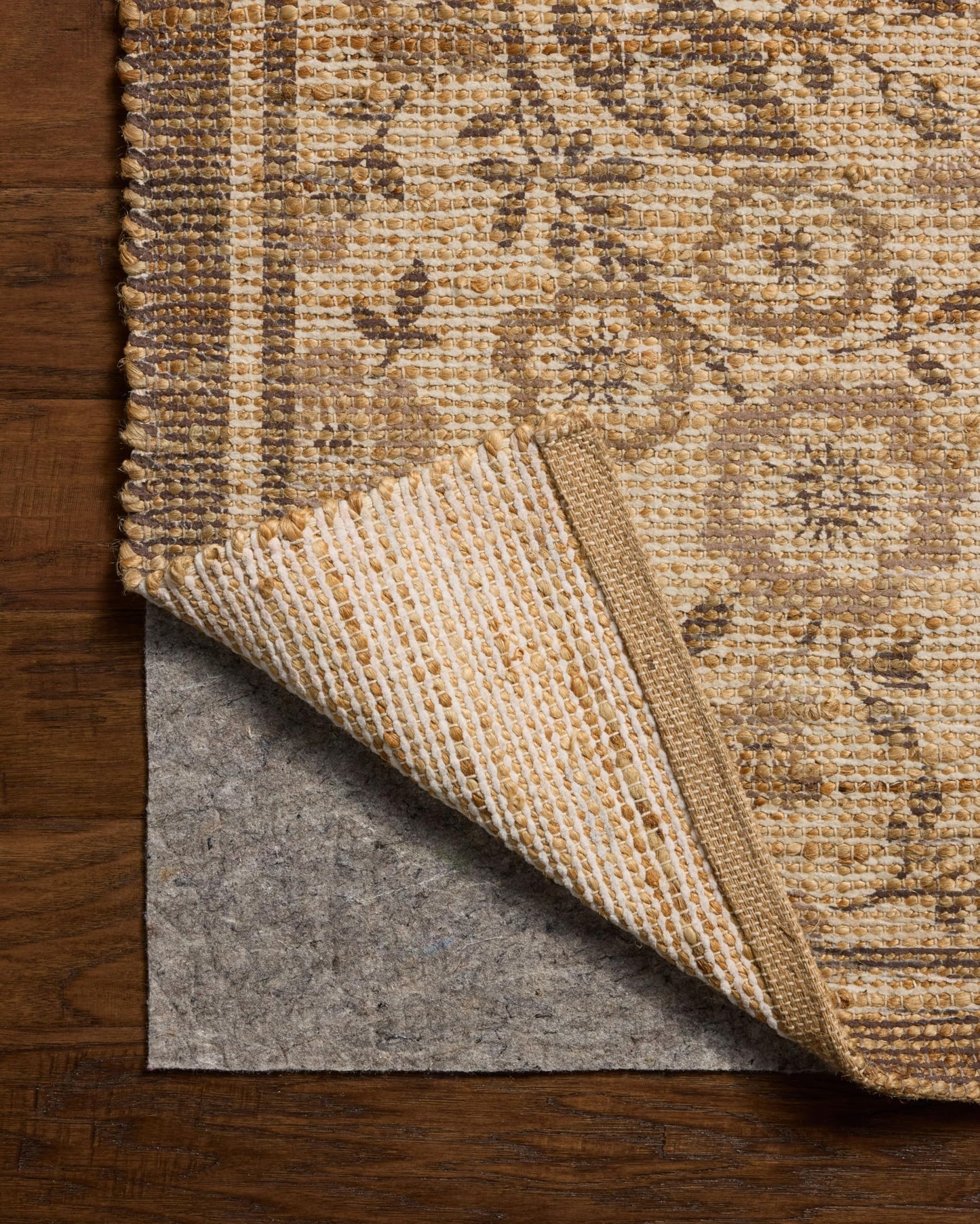 Loloi Chris Loves Julia Rue Collection Wheat/Sage Jute Neutral Floral Rug