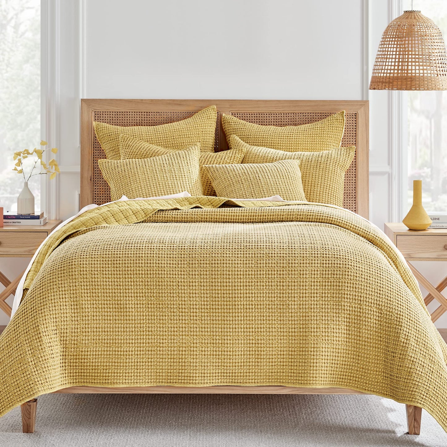 Levtex Home Mills Waffle King/Cal King Quilt Set (106x92in) with 2 Pillow Shams