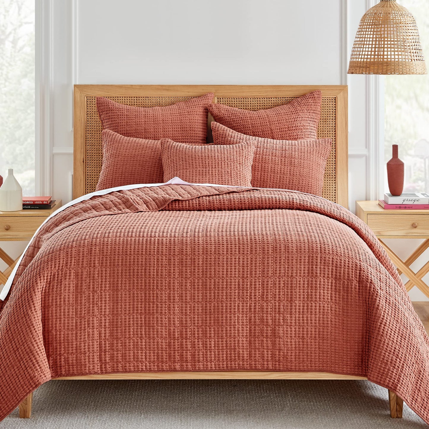 Levtex Home Mills Waffle King/Cal King Quilt Set (106x92in) with 2 Pillow Shams