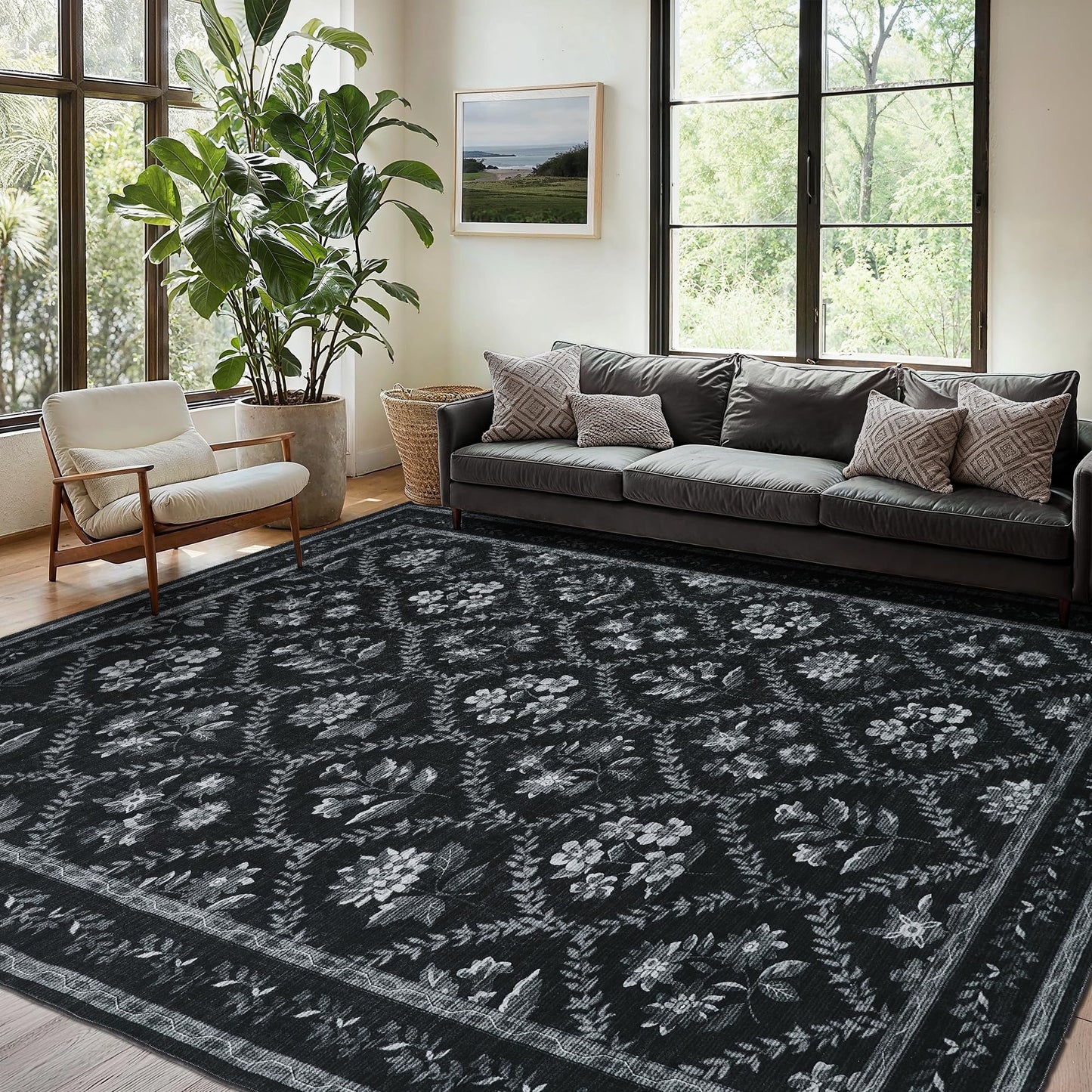 Floral Living Room Rug