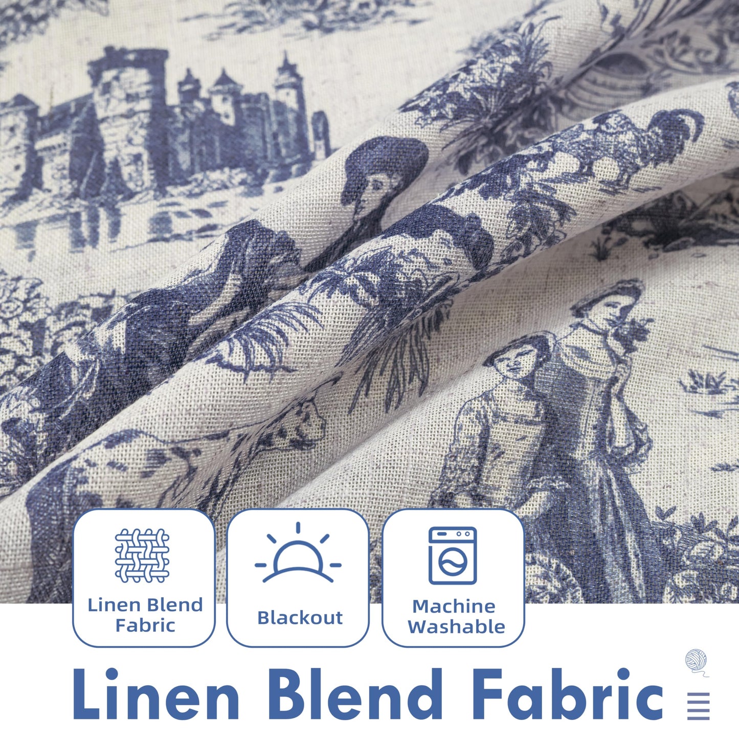 Linen Blackout Valance Window Curtain