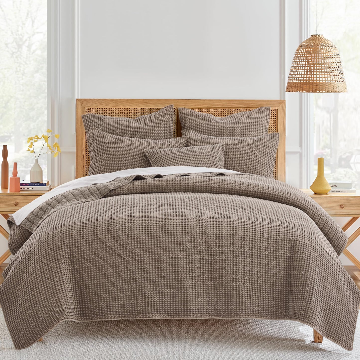 Levtex Home Mills Waffle King/Cal King Quilt Set (106x92in) with 2 Pillow Shams