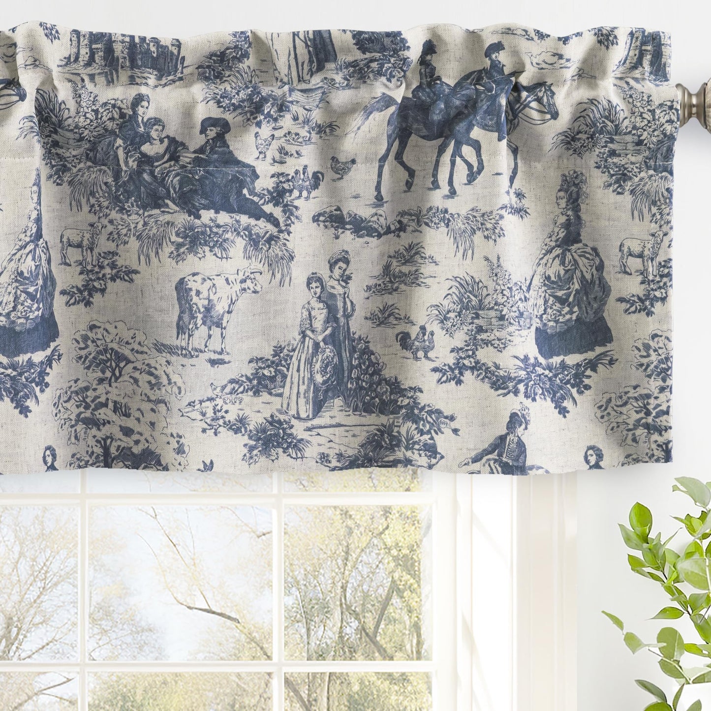 Linen Blackout Valance Window Curtain